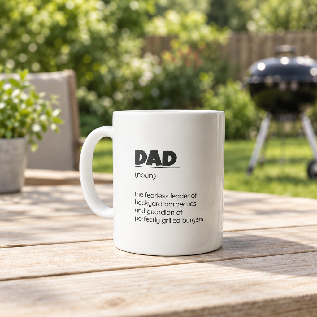 Dad definition side in a backyard setting