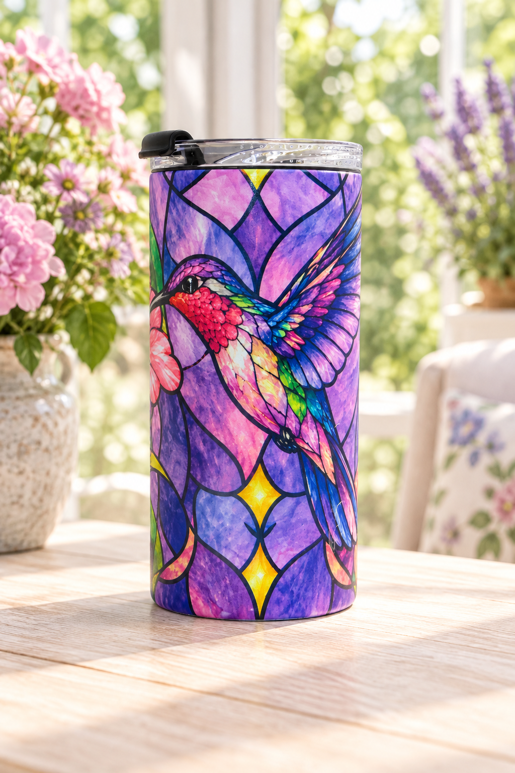 Full hummingbird view of the 4-in-1 cup