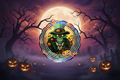 Halloween Goblin Witch Wind Spinner