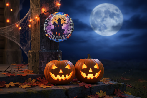 Halloween Haunted Mansion Wind Spinner