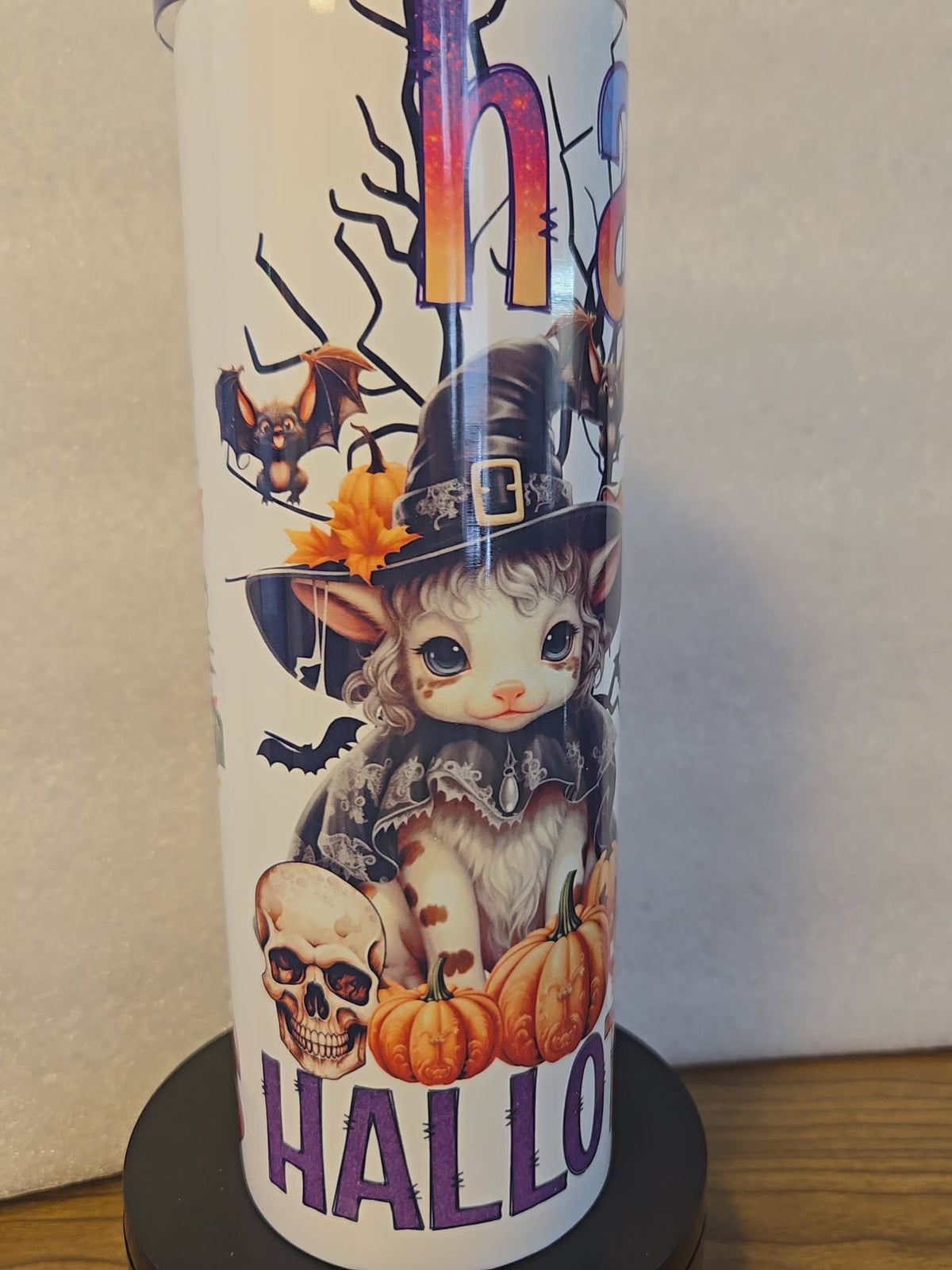 Happy HalloThanksMas 20 oz Stainless Steel Skinny Tumbler