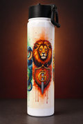 Water bottle with a complementary studio background